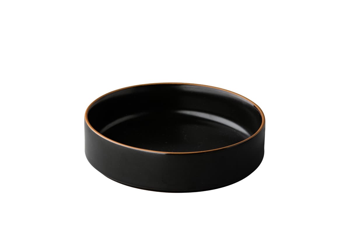Japan magas tányér, fekete, 15 cm