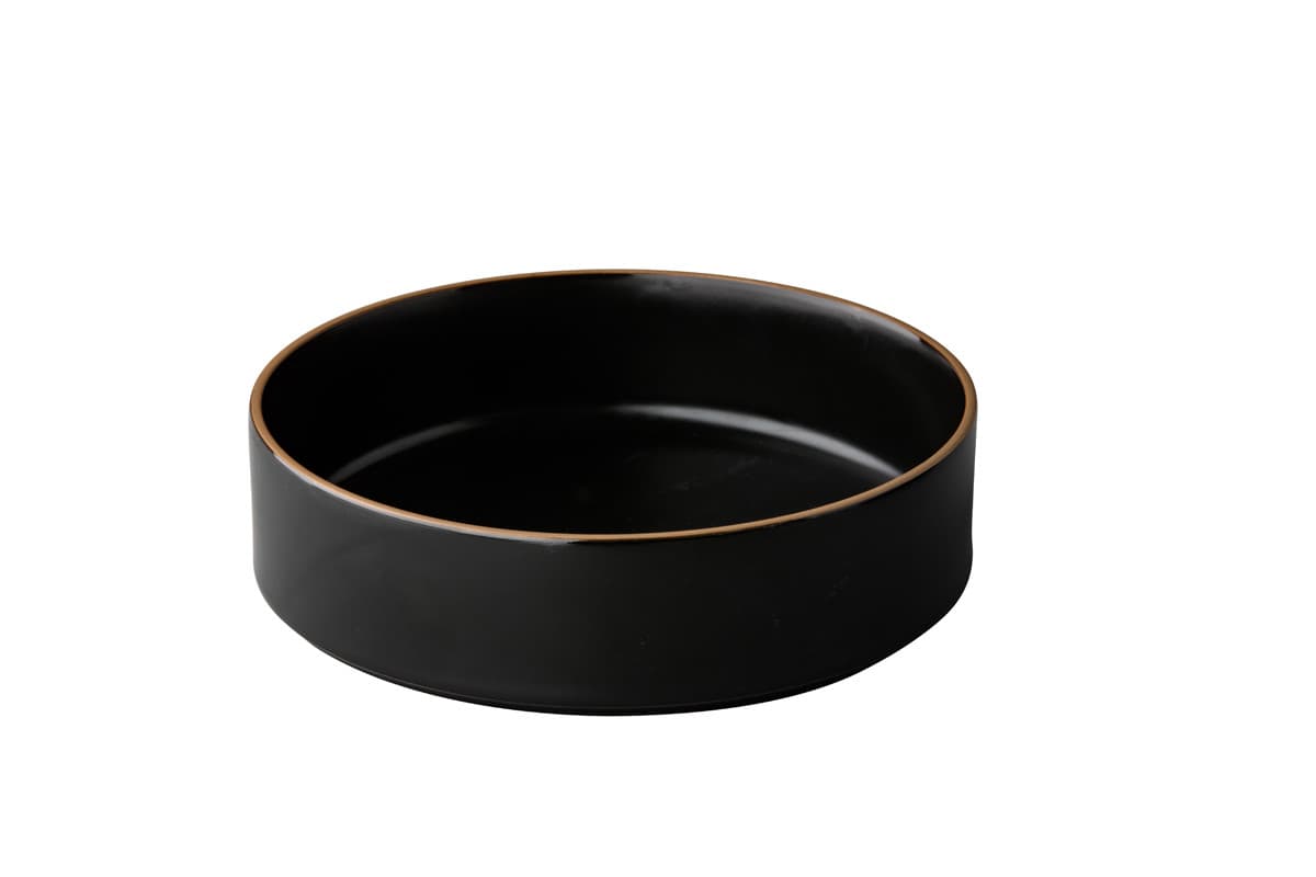 Japan magas tányér, fekete, 20 cm