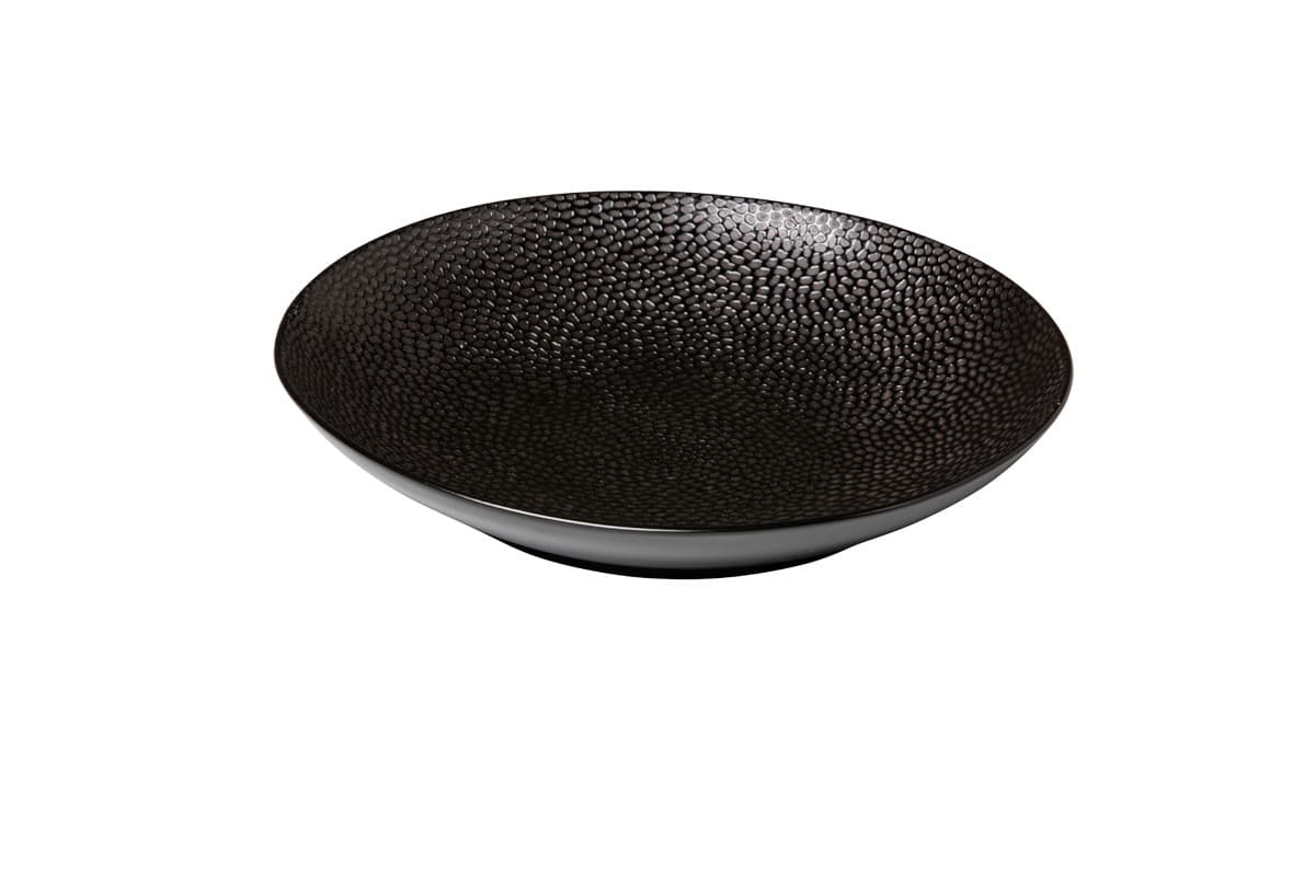 Honeycomb coupe tésztás tányér, fekete, 25,5 cm