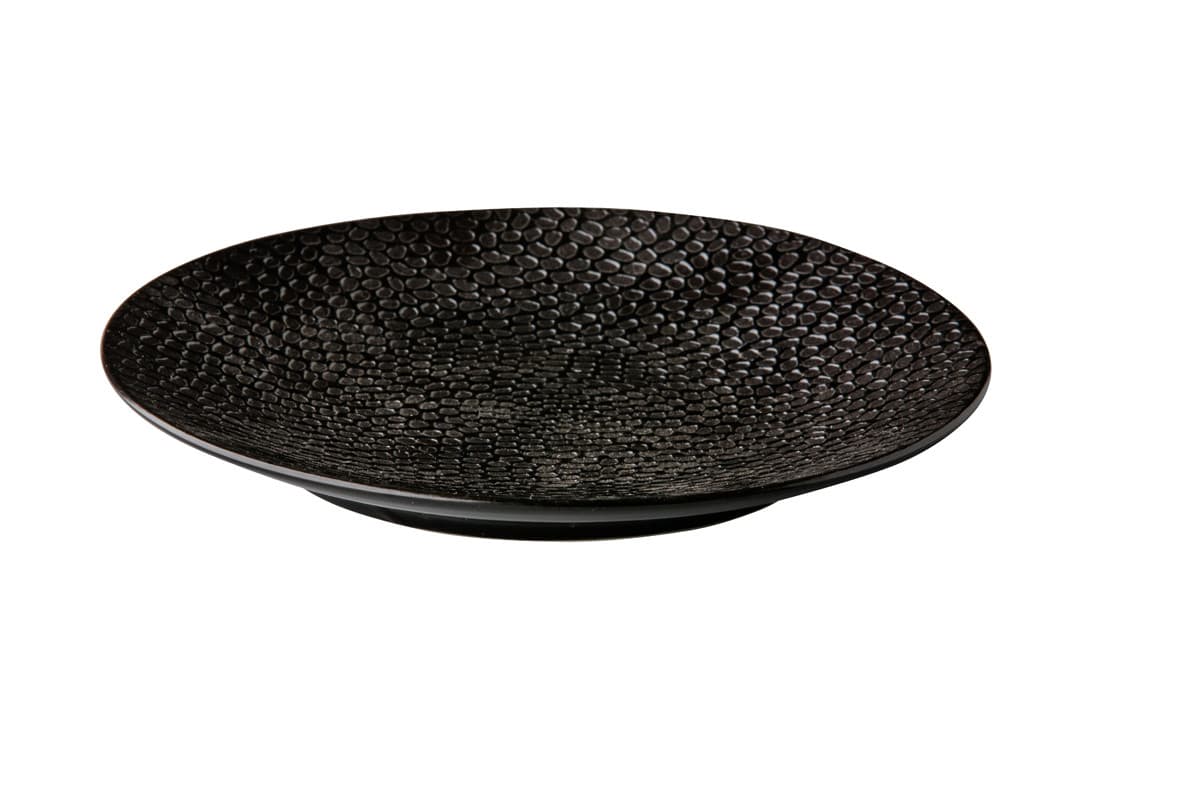 Honeycomb coupe tányér, fekete, 16 cm