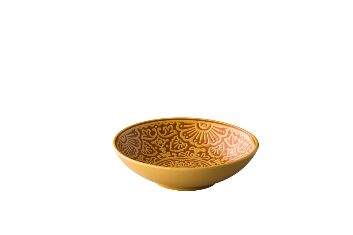 Barcelona tál, okker, 14 cm