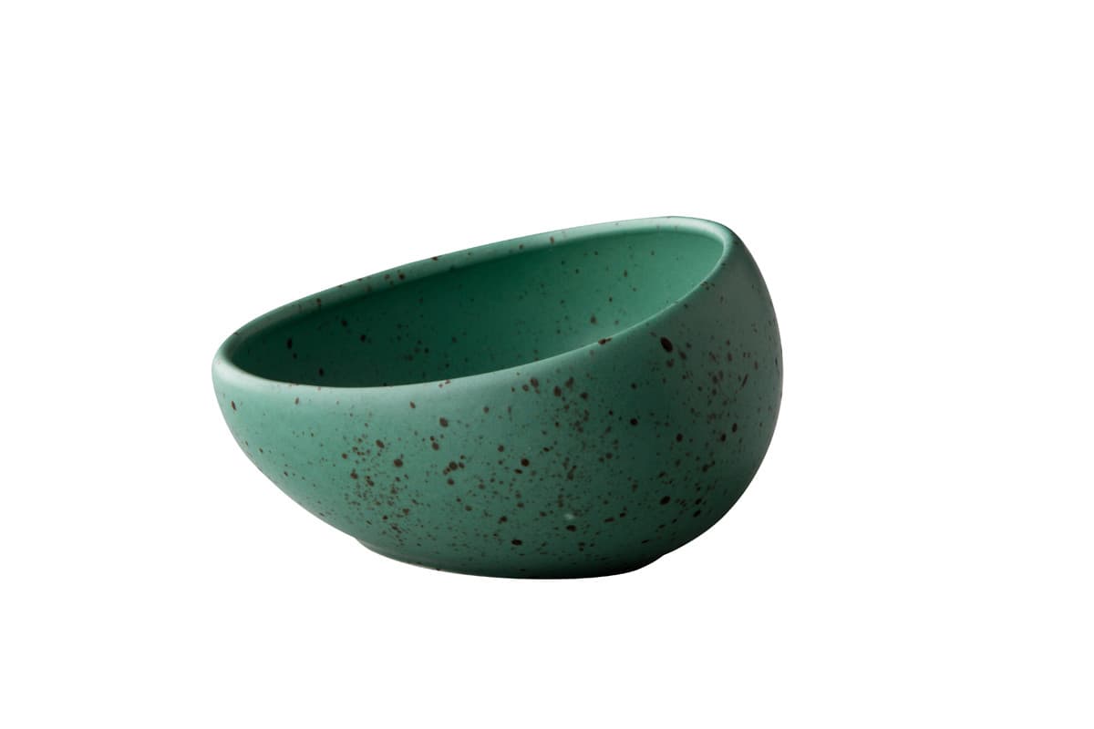 Tinto ferde tál M, matt zöld, 10 cm