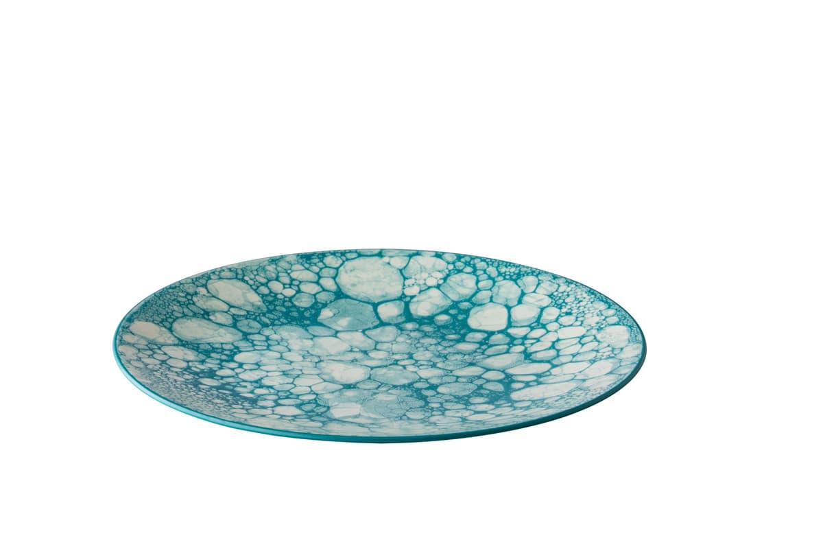 Bubble tányér, türkiz, 27,5 cm