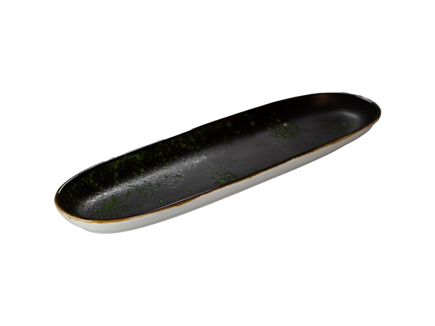 Amazon 'Jungle ovális tányér, zöld, 34,2 x 10 cm
