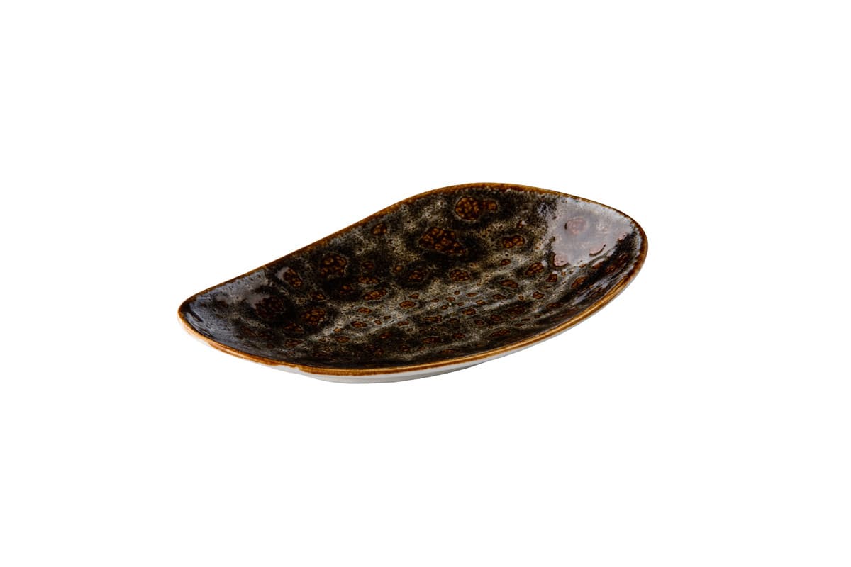 Jersey szögletes tányér, barna, 20,5 cm