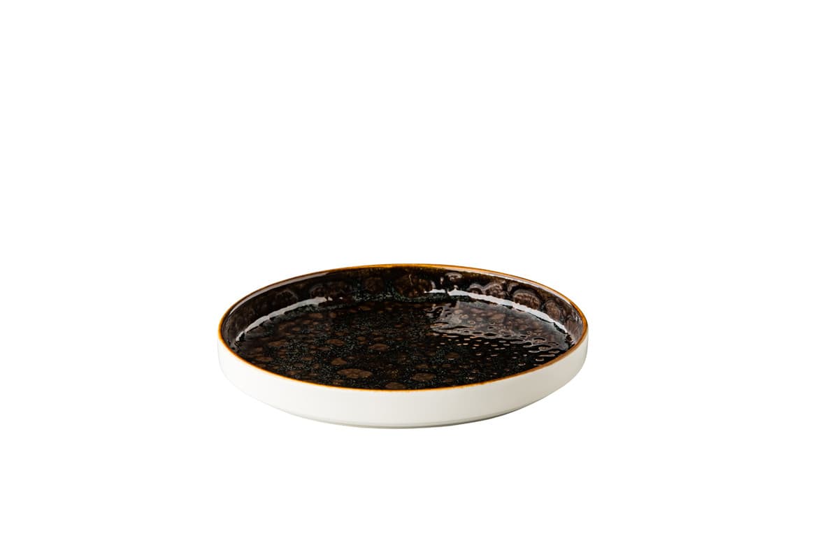 Jersey rakásolható tányér magasított peremmel, barna, 20,5 cm
