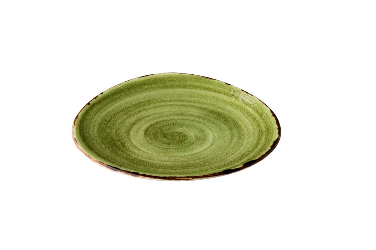 Jersey háromszög tányér, zöld, 21 cm