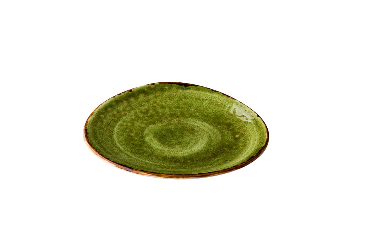 Jersey háromszög tányér, zöld, 17 cm