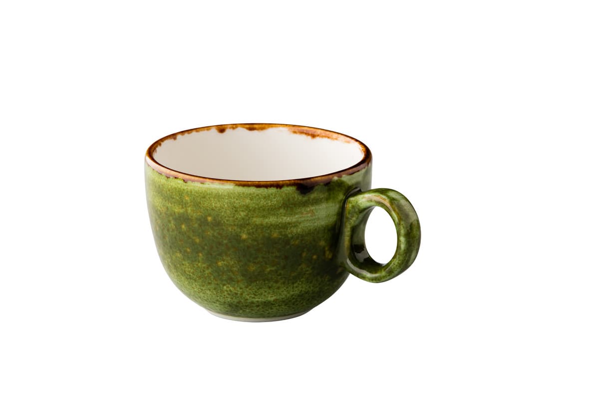 Jersey rakásolható latte kávéscsésze, zöld, Ø 10 cm, 350 ml