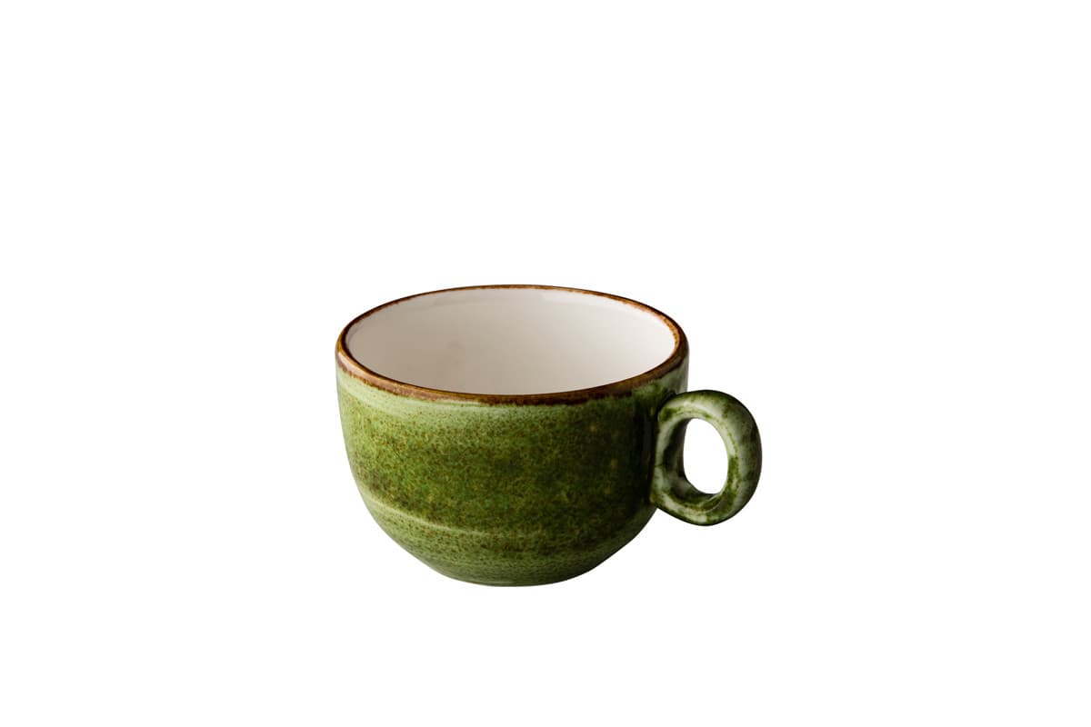 Jersey rakásolható cappuccinós csésze, zöld, Ø 8,5 cm, 200 ml