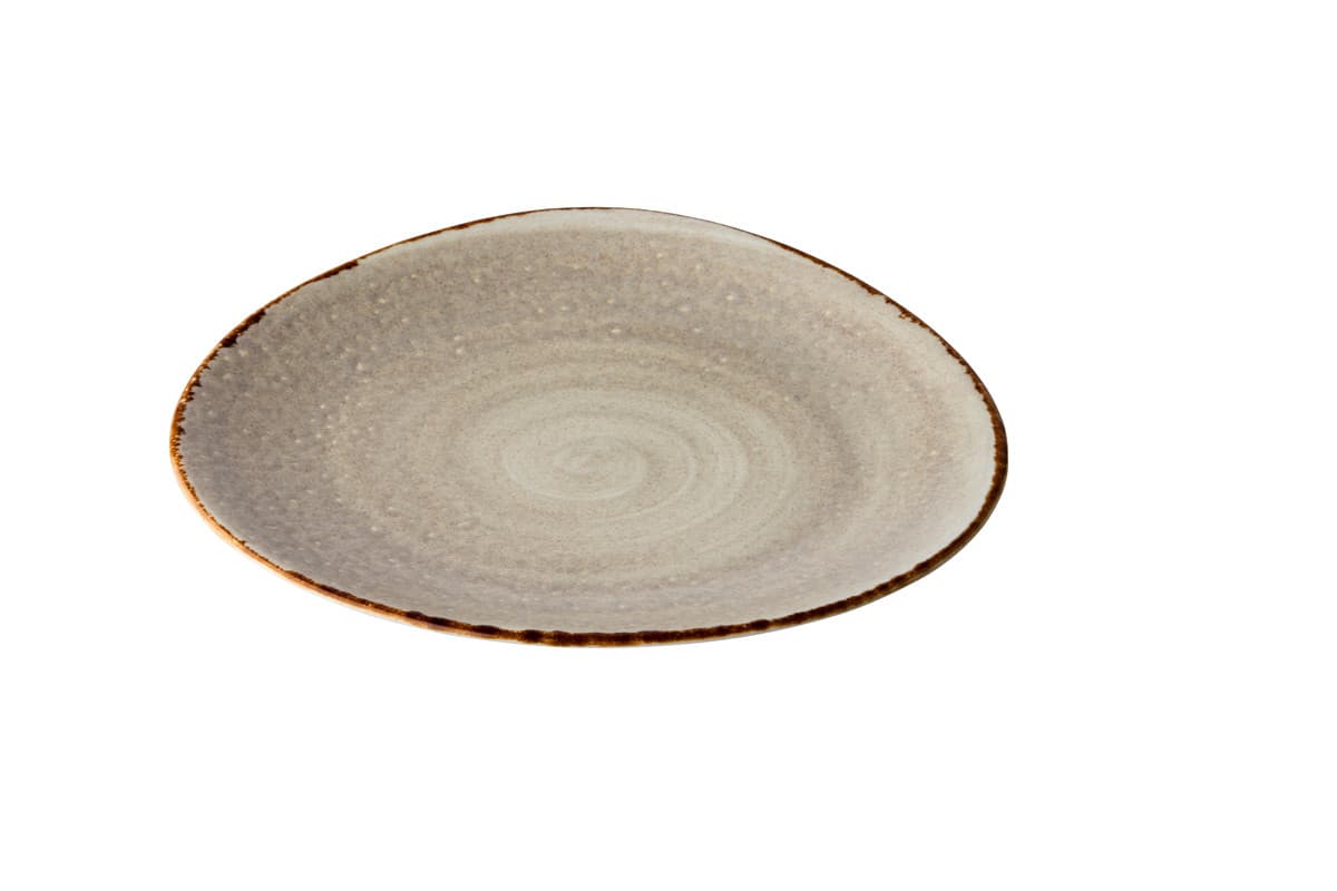 Jersey háromszög tányér, szürke, 21 cm