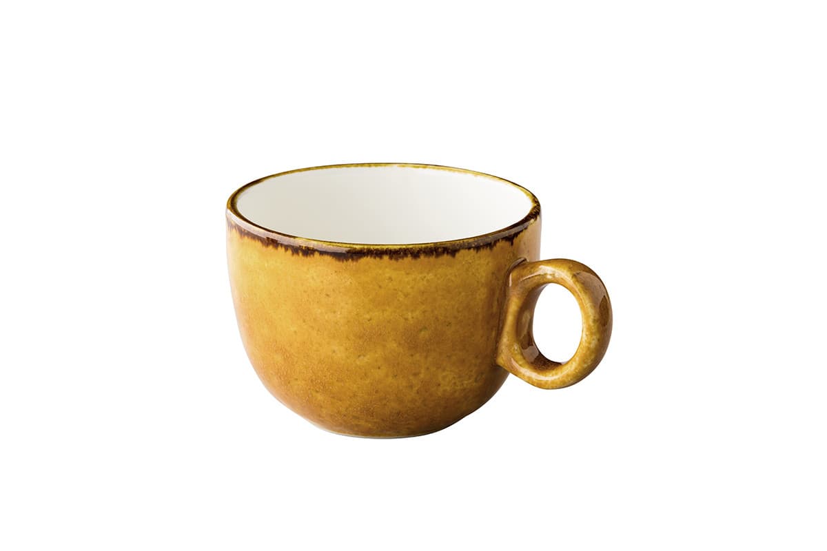 Jersey rakásolható latte kávéscsésze, sárga, Ø 10 cm, 350 ml
