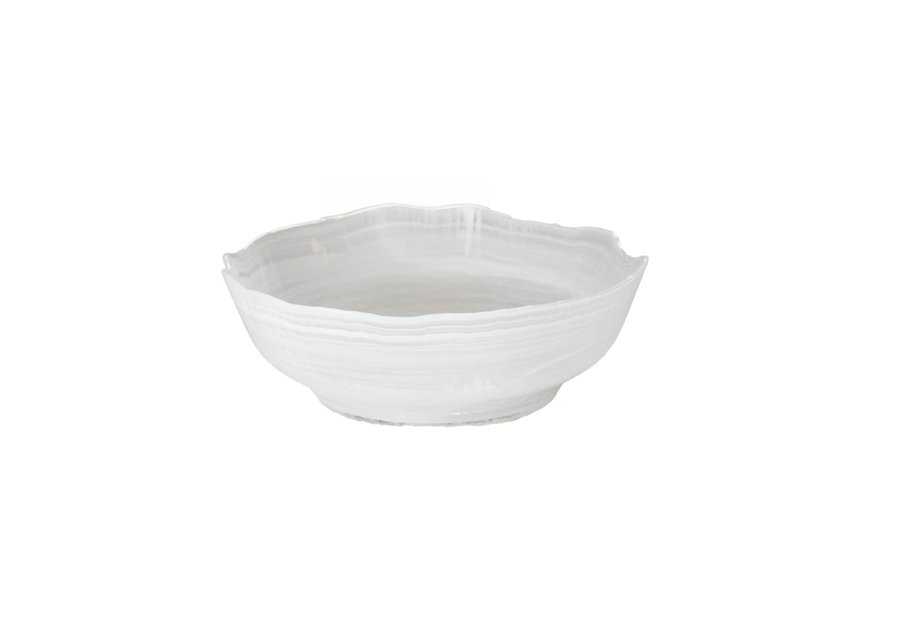 Swirl mélytányér tört peremű, fehér, 21,5 cm