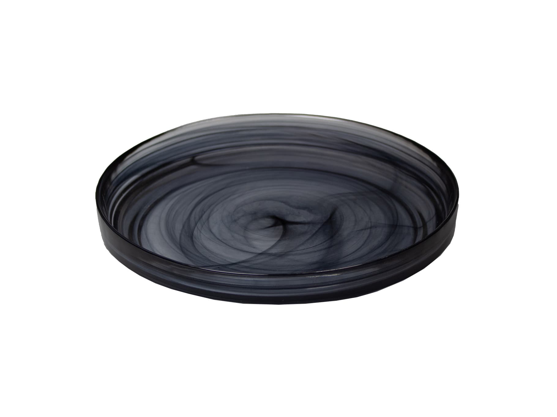 Swirl rakásolható tányér magasított peremmel, fekete, 20,5 cm