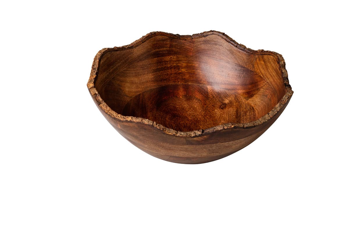 Natúr mangófa tál, Ø 30 x 12 cm