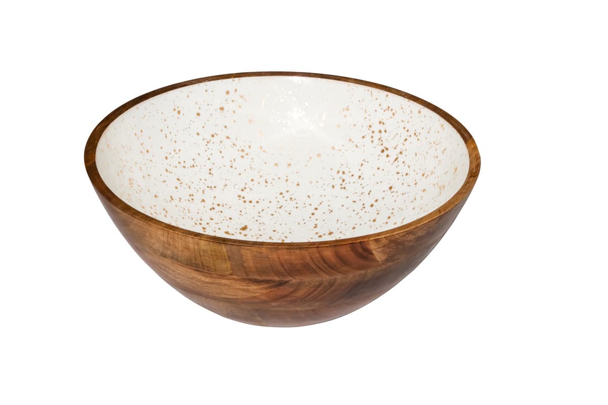 Mangófa tál, fehér, Ø 30 cm