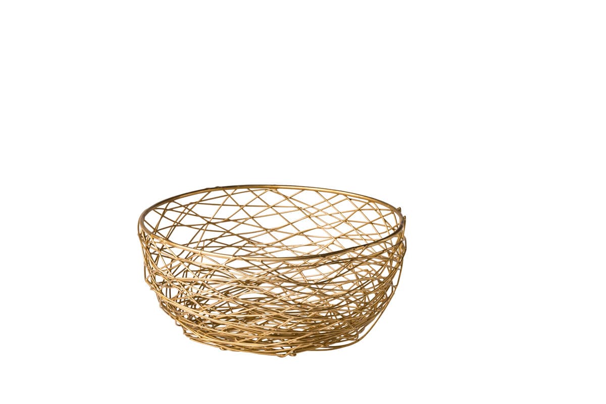 Drót kosár, arany, 26,5 cm